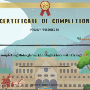 Moonlight on the Magic Flute Certificate of Completion