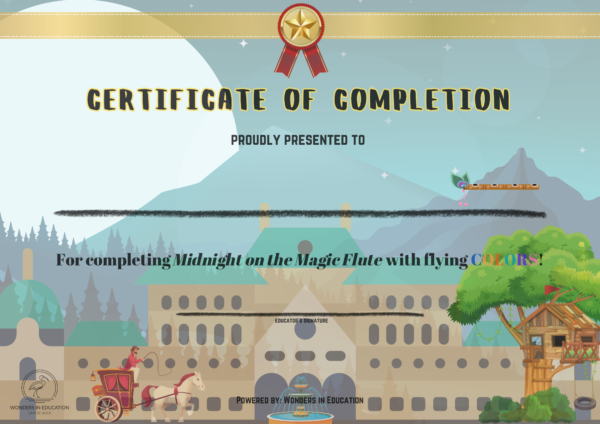 Moonlight on the Magic Flute Certificate of Completion