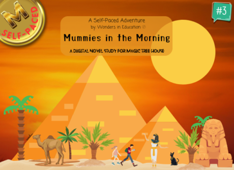 Digital cover for Mummies in the Morning #3 interactive game and self-paced student-led ELA lesson.