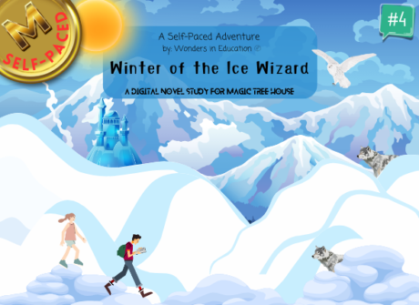 Cover of Winter of the Ice Wizard #4 digital literacy center with interactive text-mapping and self-paced grammar games.