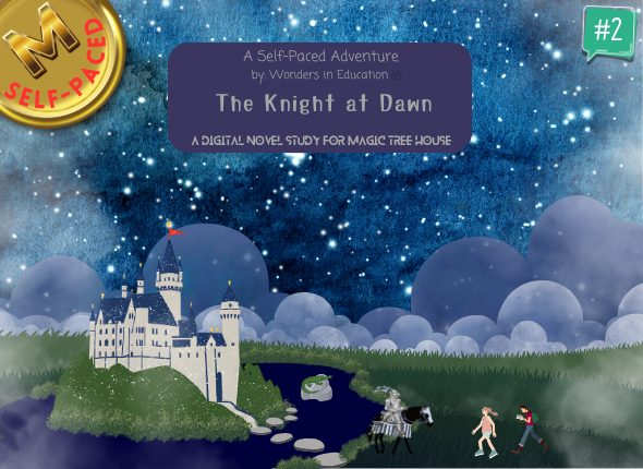 Digital cover for The Knight at Dawn #2 interactive game and self-paced student-led ELA lesson.