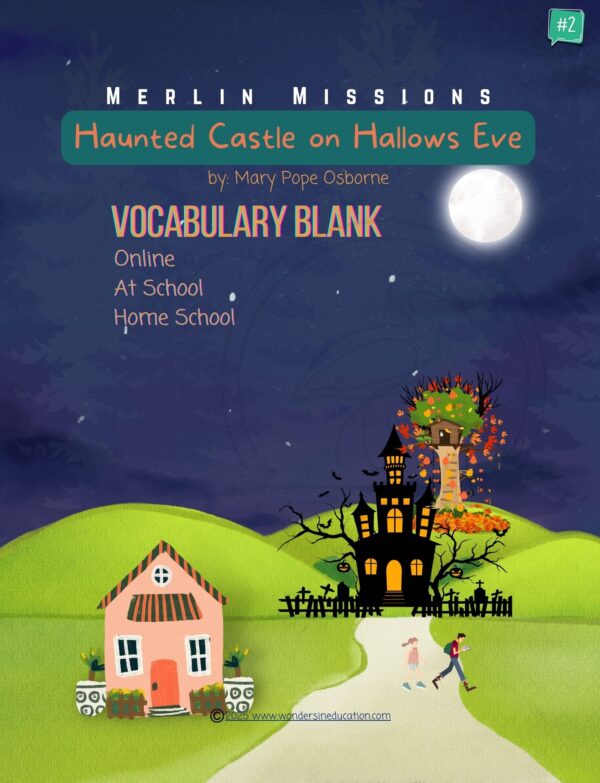 Haunted Castle on Hallows Eve Vocabulary Blank
