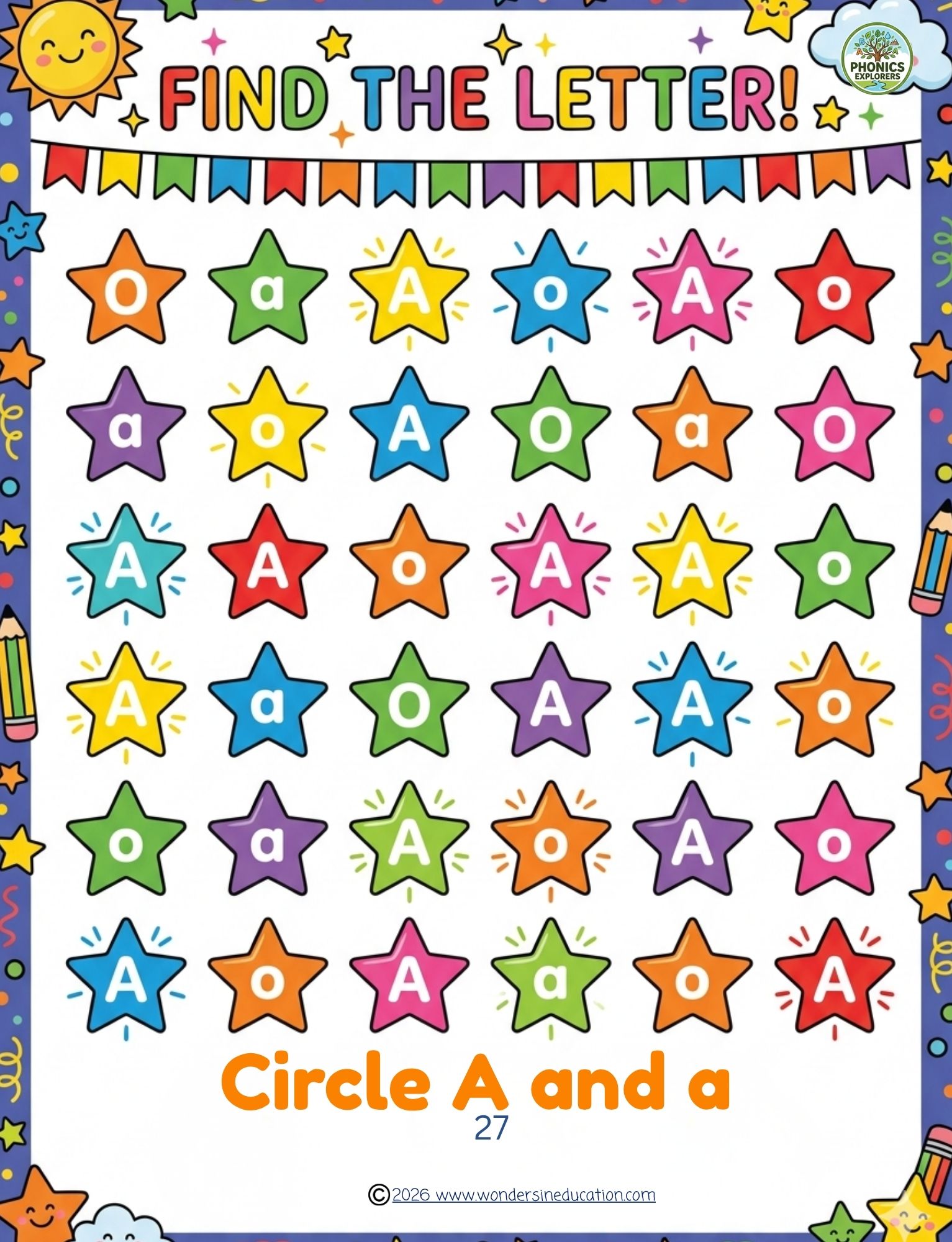 Phonics Explorers: Alphabet Discrimination Worksheets | Science of Reading Letter Recognition Level 1 - Image 3