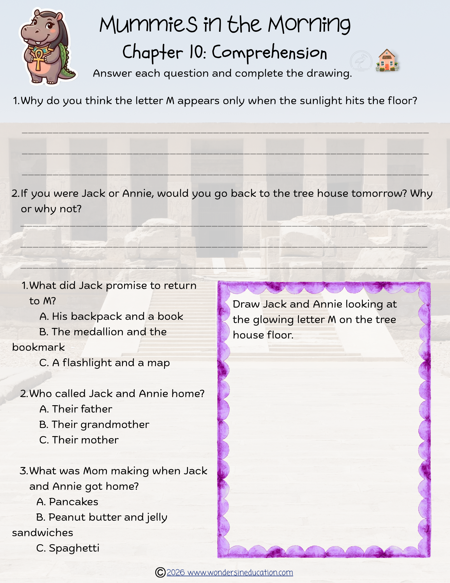 Mummies in the Morning Comprehension - Image 3